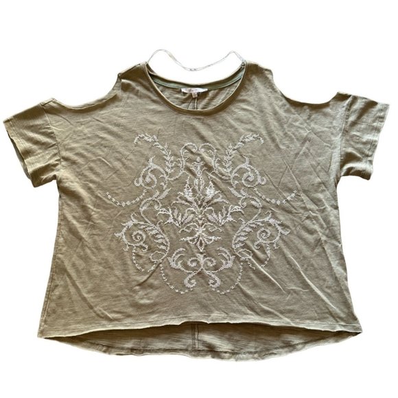 NWT WOMANS MISS ME BLOUSE GREEN SIZE LARGE | A2 - Picture 1 of 6